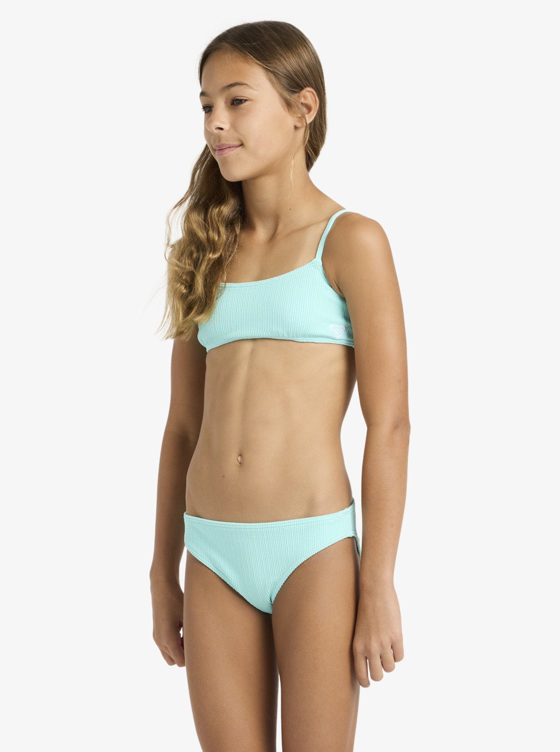Aruba Set - Girls 6-16's Blue Two Piece Bralette Bikini Set | Roxy