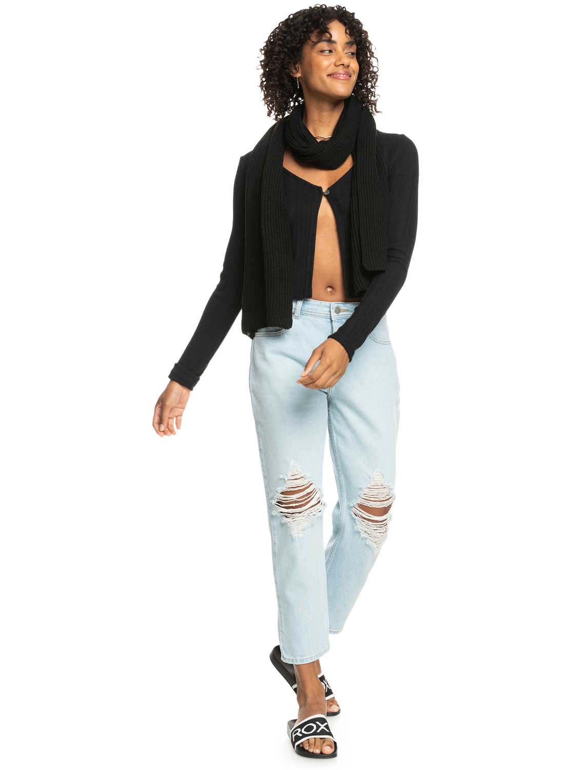 ISLAND FOX SCARF - Black | Roxy