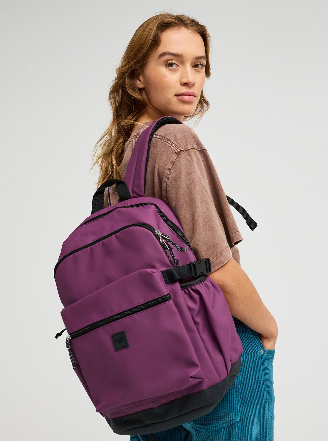 Brady ブレディ コットンキャンバス レザー リュック パープル Gateline 2.0 22L - Women's Purple Medium Backpack | Roxy