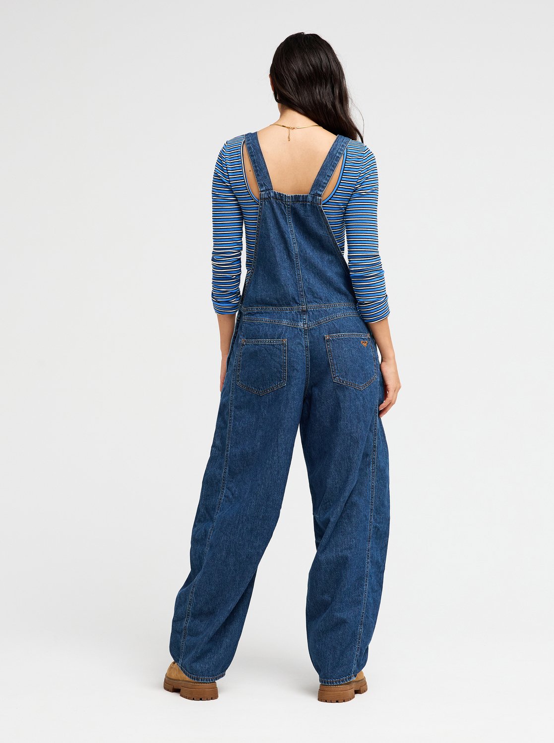 【レア】THE SPEEDWAY DENIM OVERALL 32 Wild Heart - Women's Blue Denim Overalls | Roxy