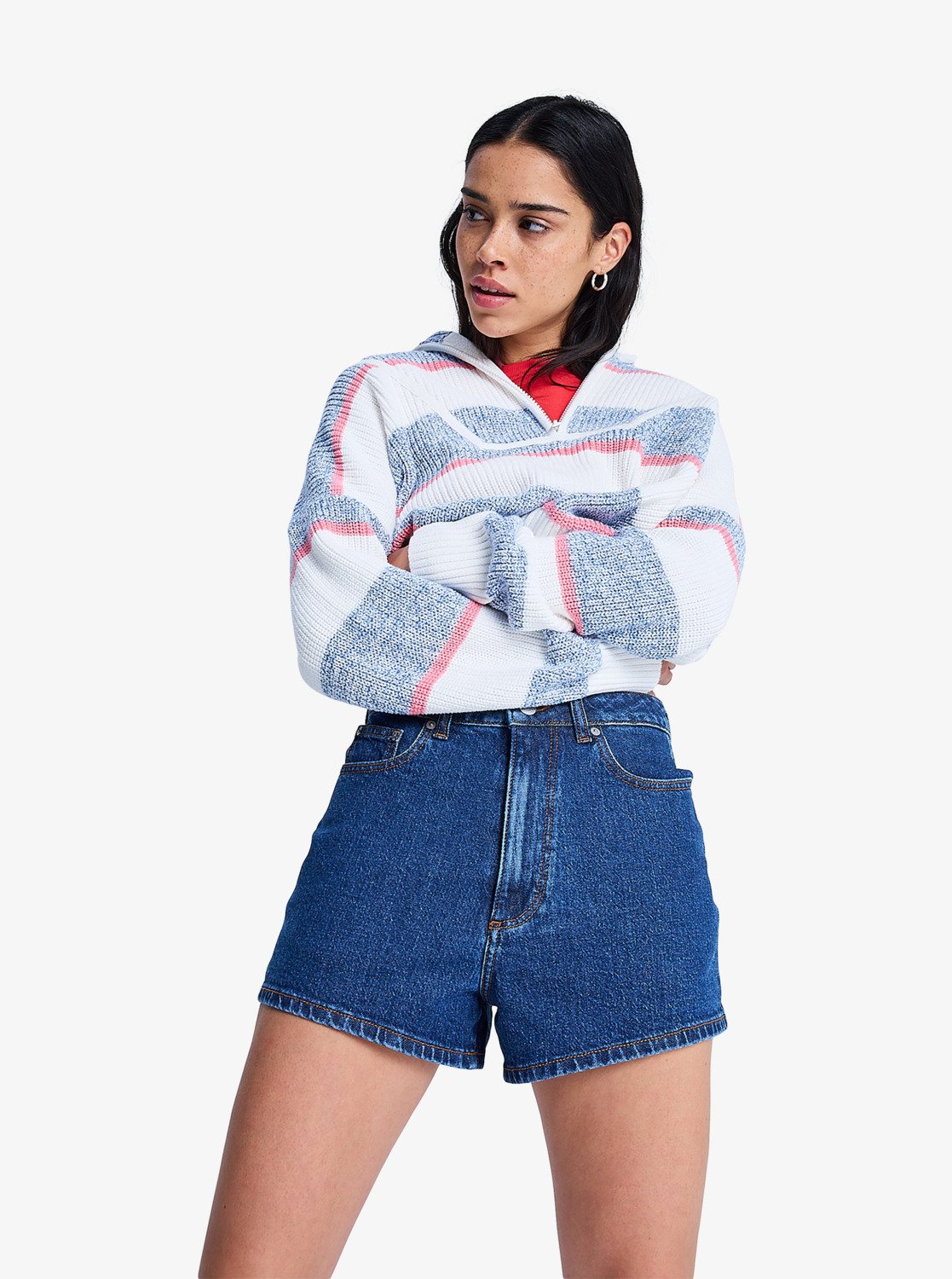 Offshore Mid Ocean Blue - Women's Blue Denim Shorts | Roxy