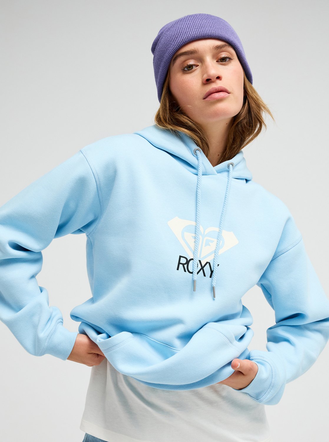 Surf Stoked Brushed Art - Women's Blue Hoodie | Roxy