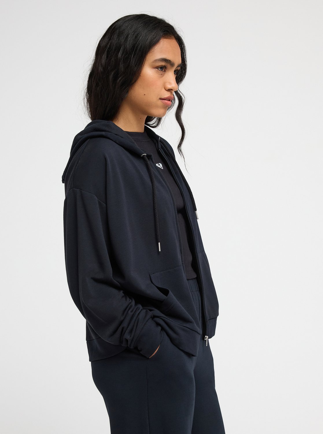 Surfing By Daylight - Women's Black Zip-Up Hoodie | Roxy
