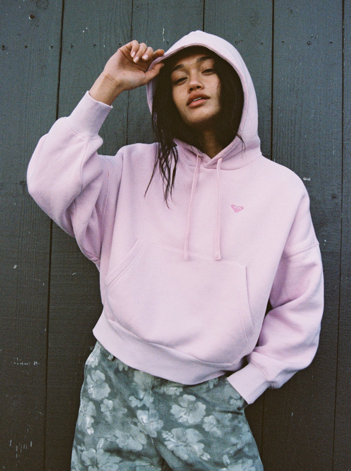 Skyflare - Sweat capuche oversize Rose Femme