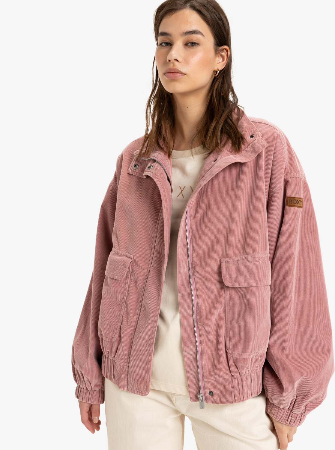 Slow Song - Women's Purple Oversized Corduroy Jacket | Roxy