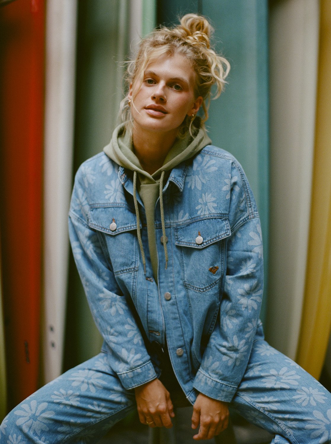 Salty Horizon - Women's Blue Denim Jacket | Roxy