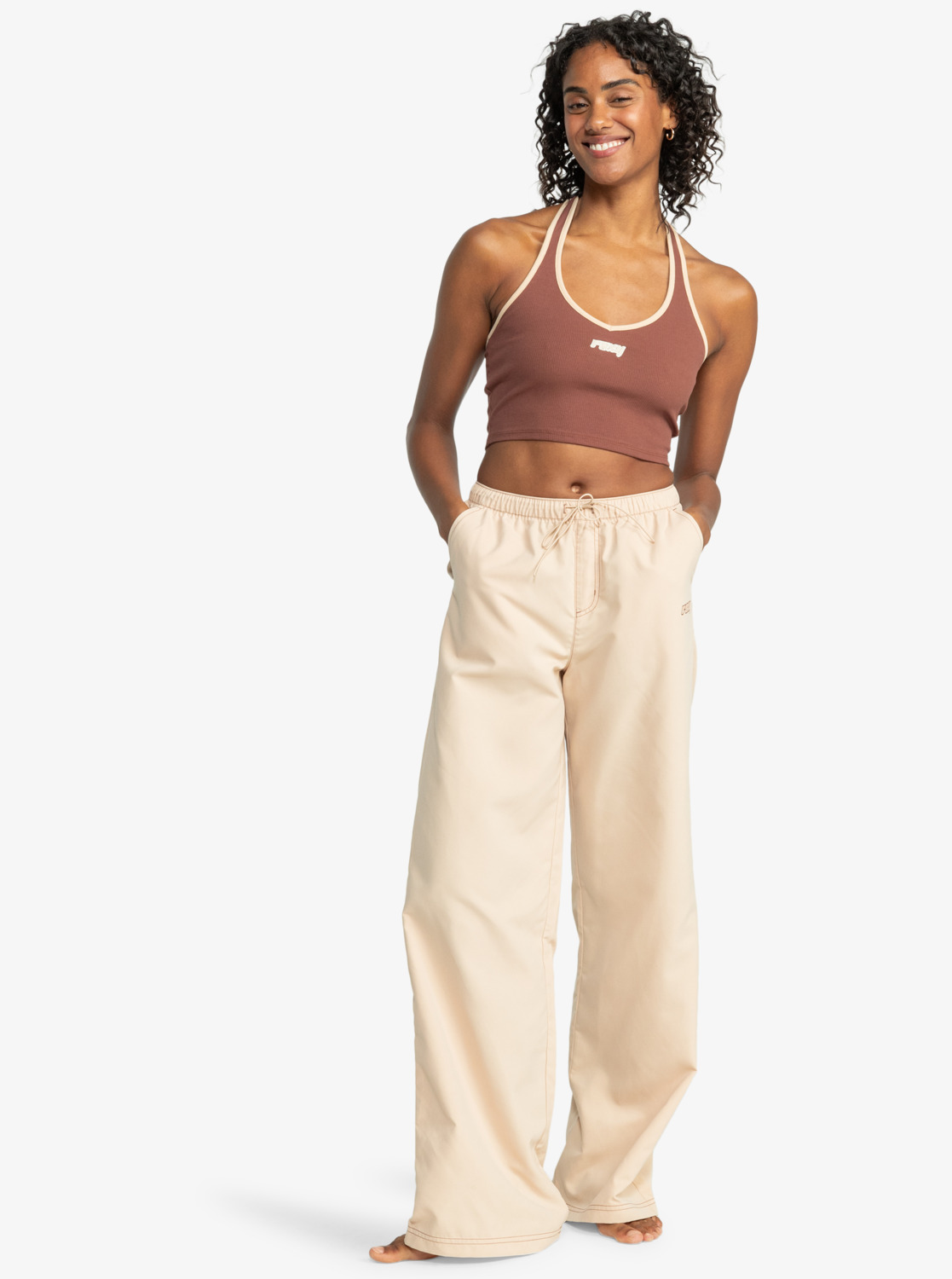 Active Collection - Frauen Braun Kürzeres Sport-Oberteil | Roxy