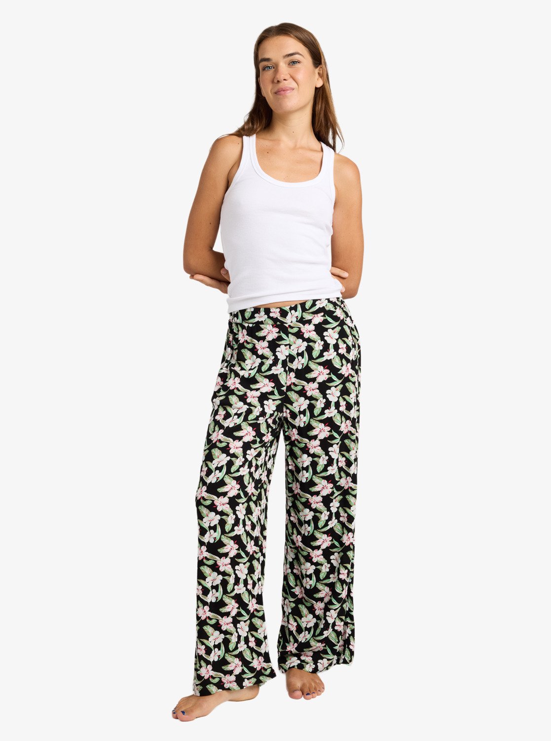 Midnight Avenue Crepe - Women's Black Regular Length Trousers | Roxy