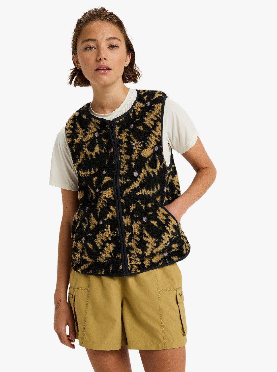 Waves Of Warmth Easy - Women's Black Sport Vest | Roxy