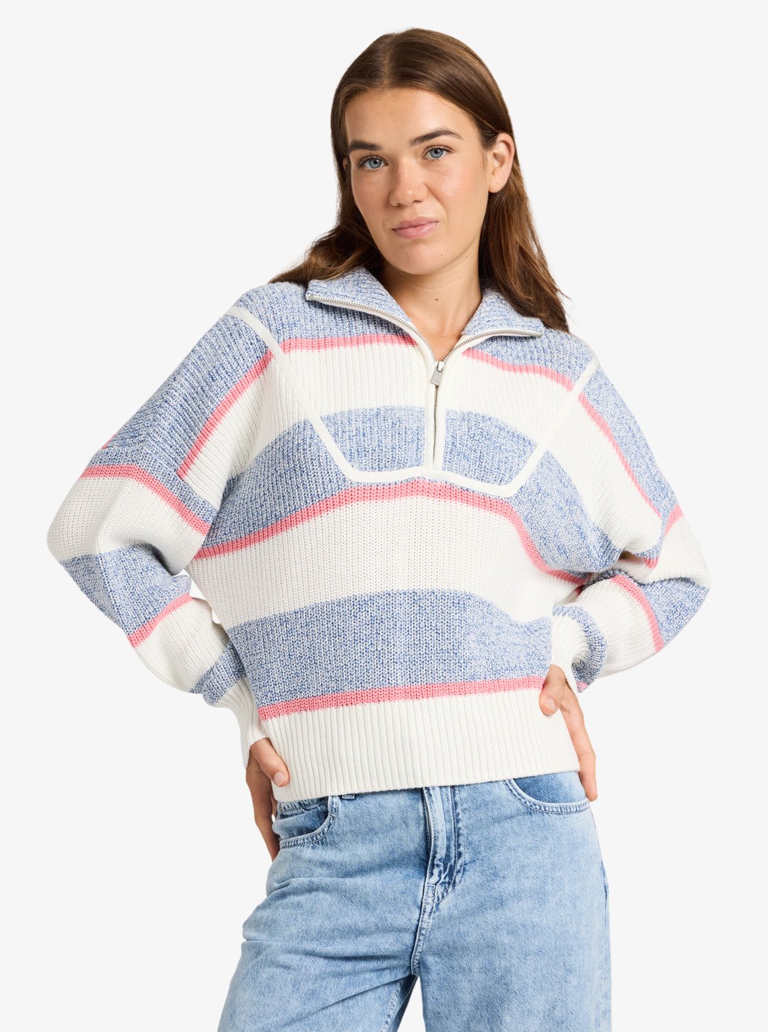 Carver - Women's White Half-zip Sweater | Roxy