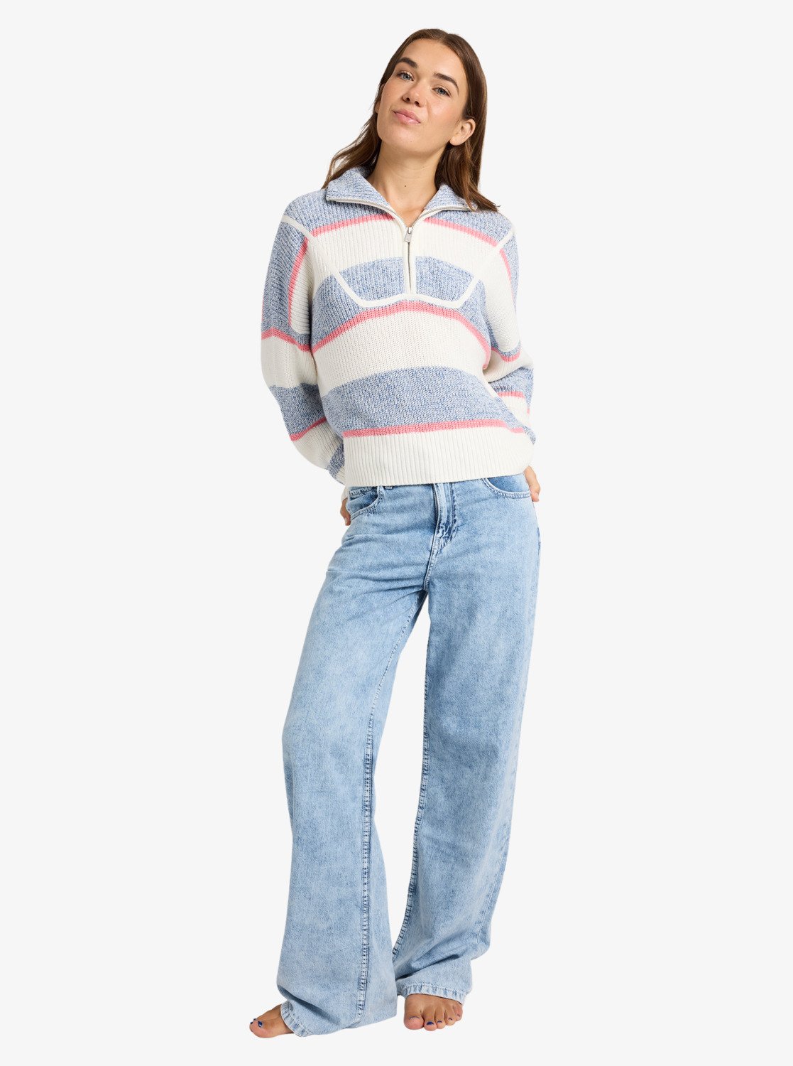 Carver - Women's White Half-zip Sweater | Roxy