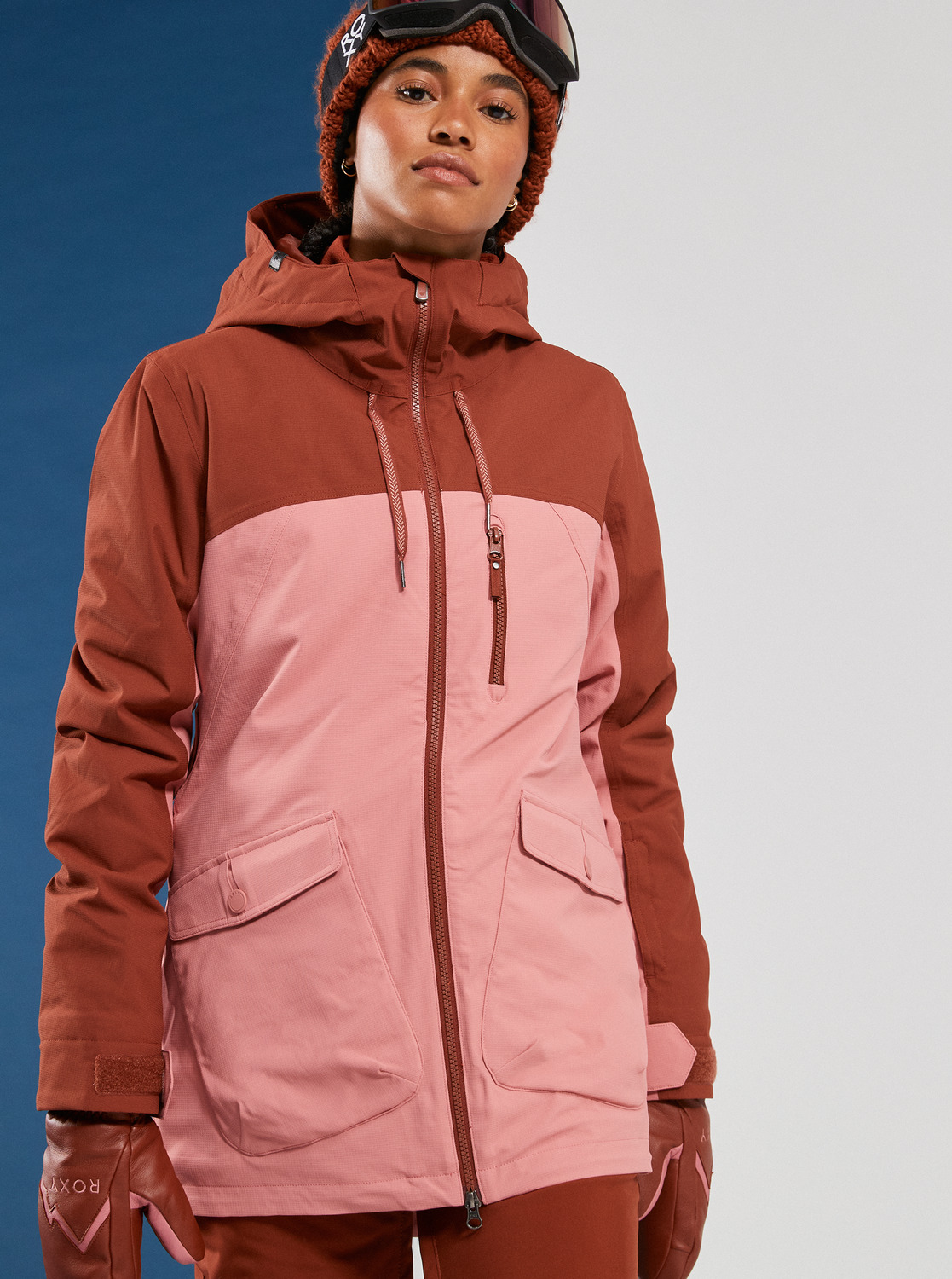 Stated - Women's Brown Technical Snow Jacket | Roxy