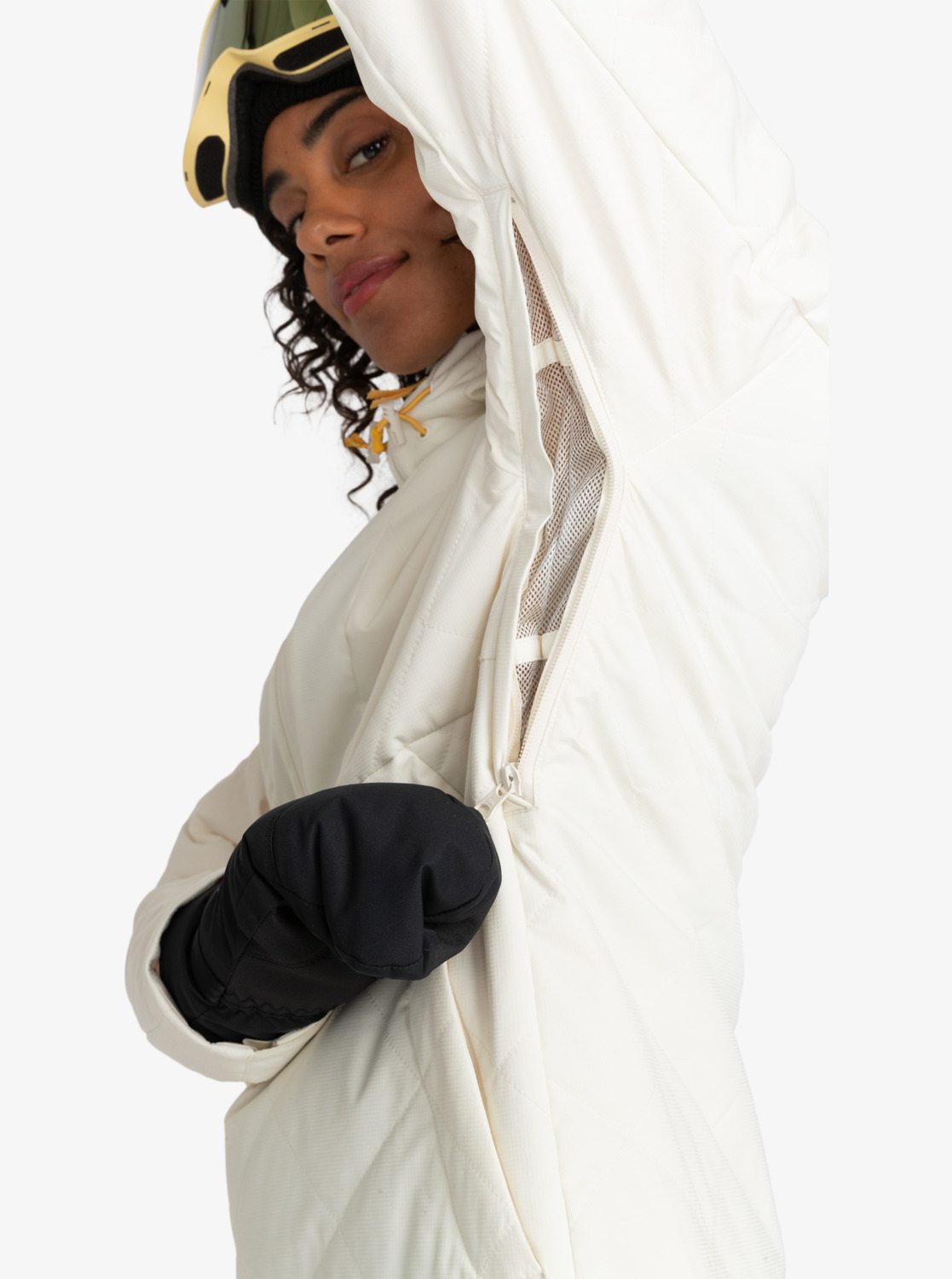 Radiant Lines Overhead - Women's White Technical Snow Jacket | Roxy