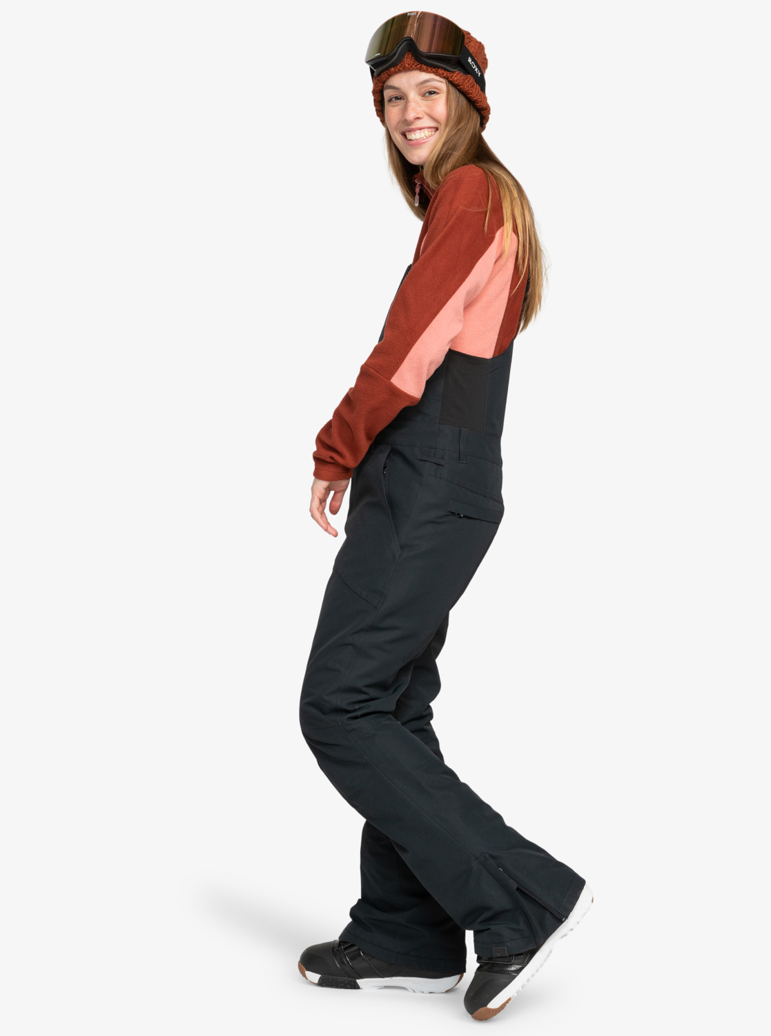 Rideout - Women's Black Technical Snow Bib Pants | Roxy