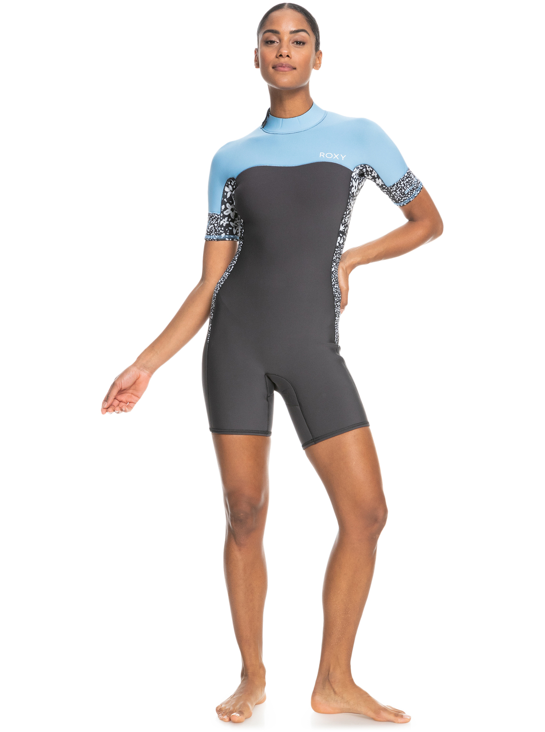 2mm Swell Series - Women's Multi Short Sleeve Back Zip Springsuit