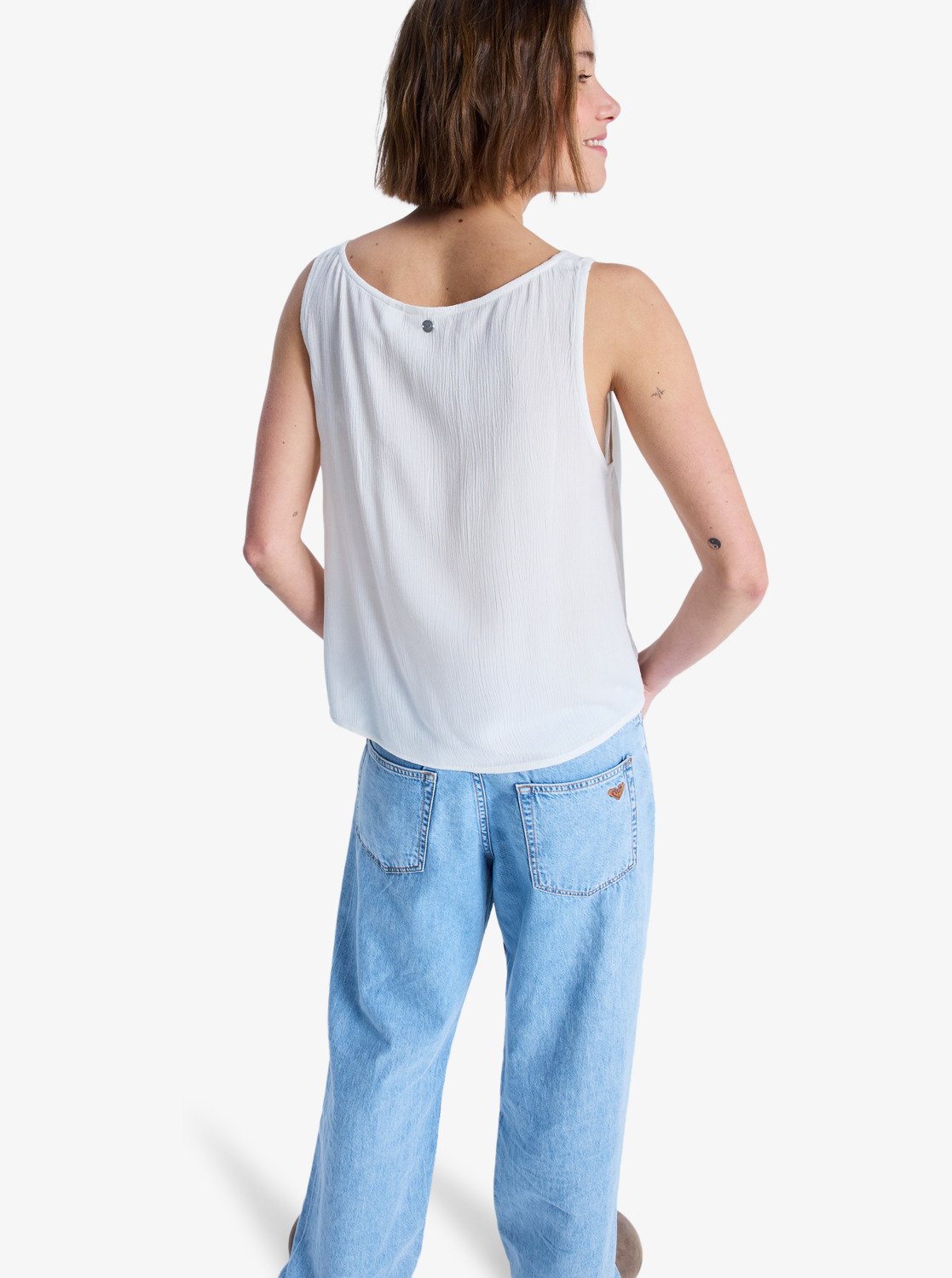 Tropical Hill - Women's White Sleeveless Blouse | Roxy