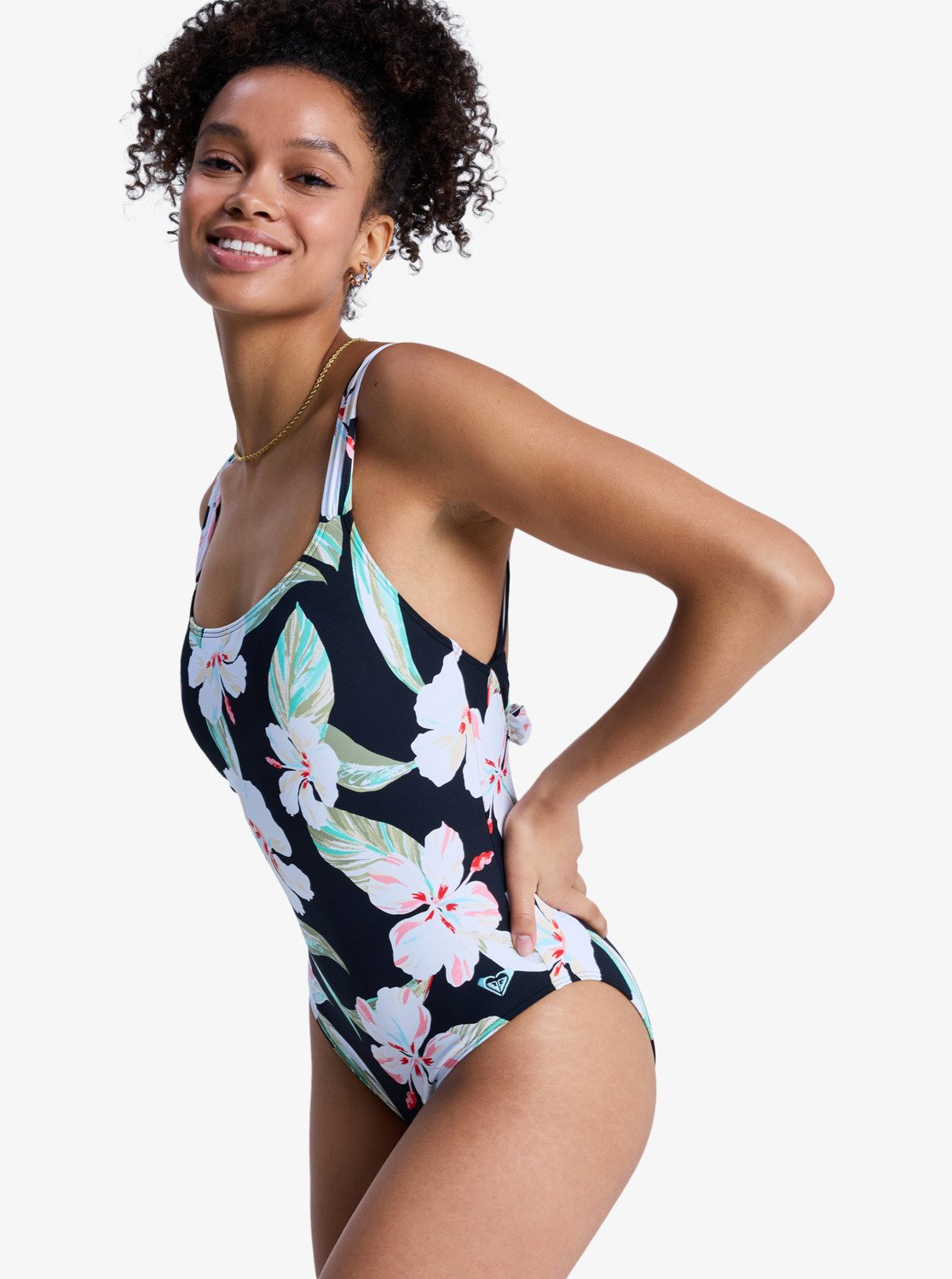 Printed Essentials One-Piece - Women's Black One-Piece Swimsuit | Roxy