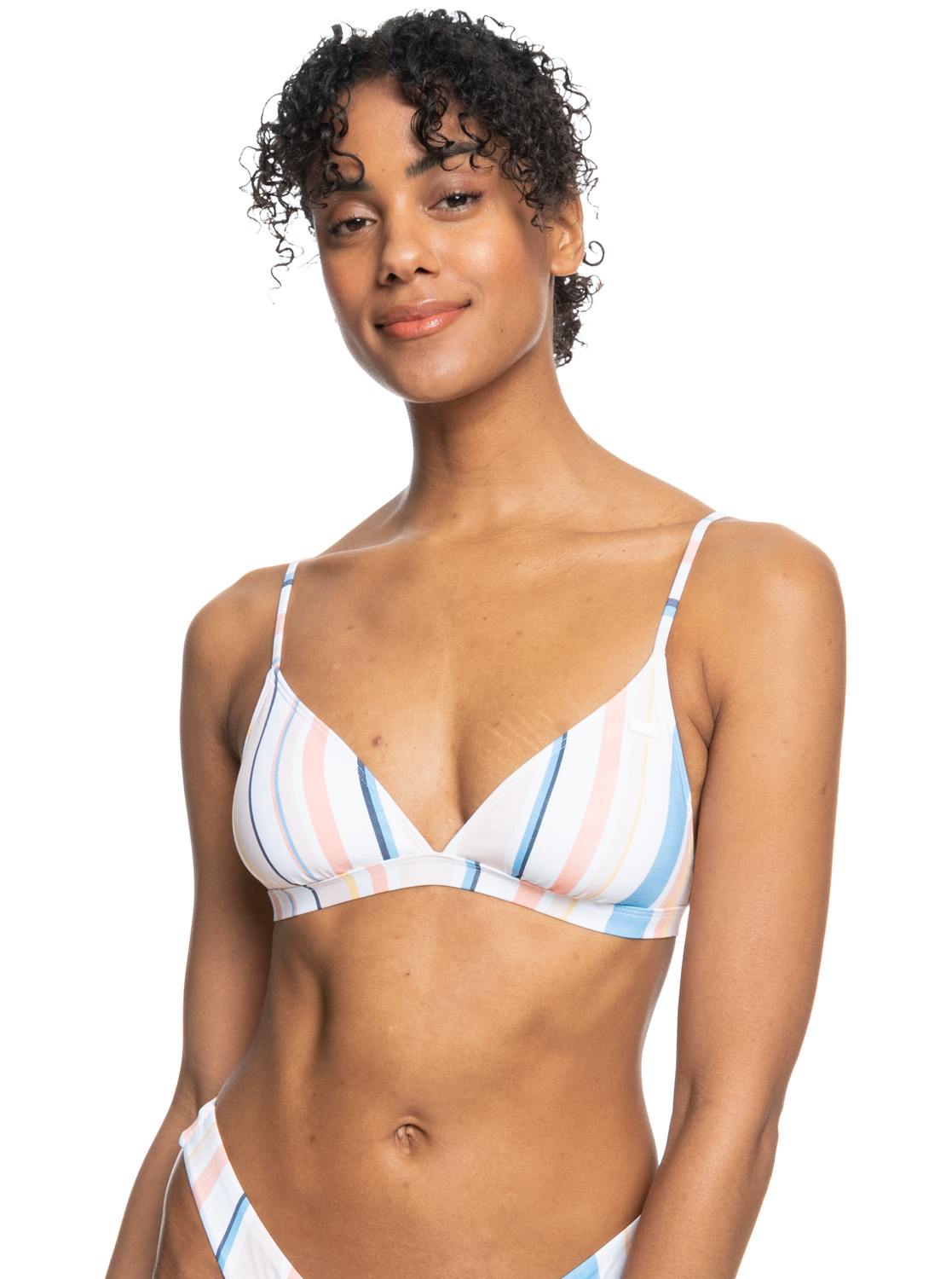Y*.様 tropical  Beach Classics - Triangle Bikini Top for Women - Women's Pink