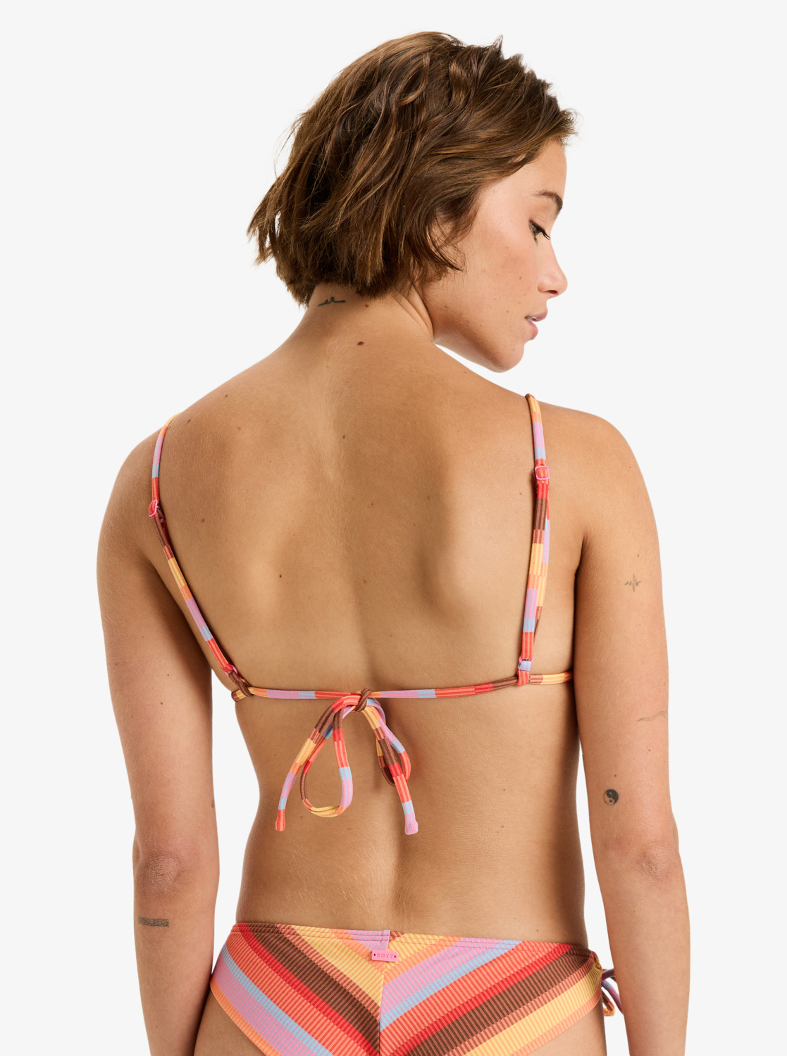 Sunset Stripe Tiki Tri - Frauen Rosa Triangle-Bikinioberteil | Roxy