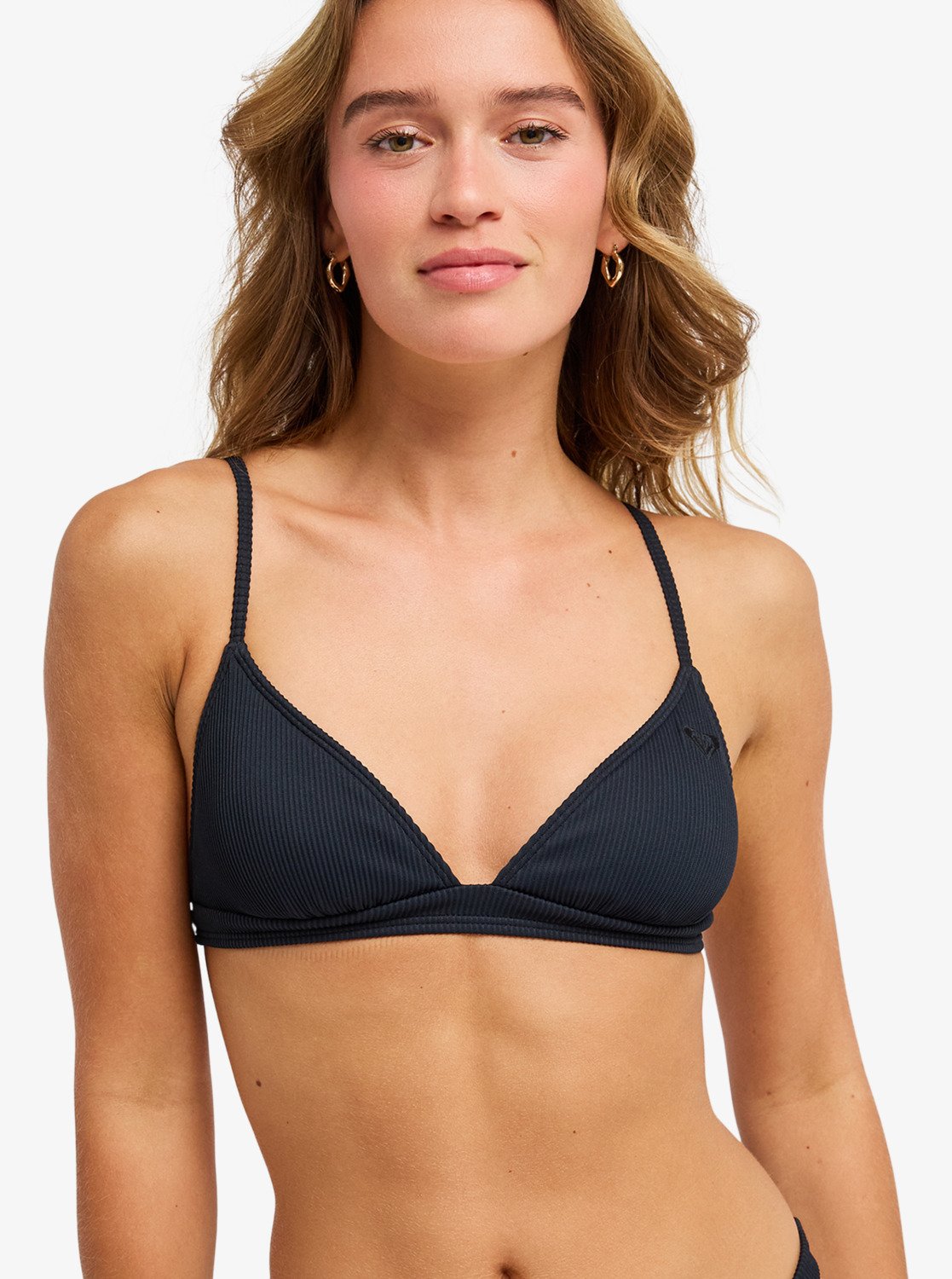 Roxy Love Fixed Tri - Women's Black Triangle Bikini Top | Roxy