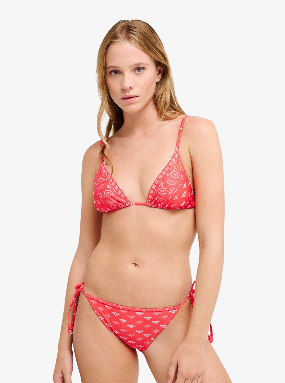 Beach Bandana Tiki Tri - Women's Red Triangle Bikini Top | Roxy