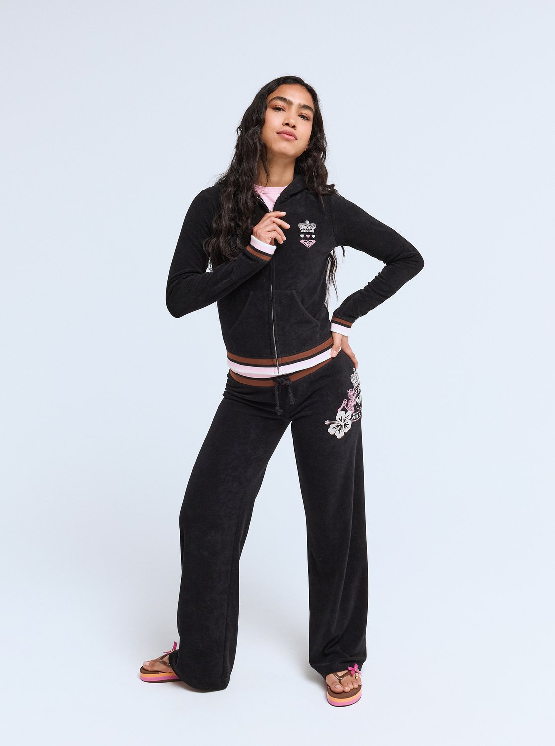 Roxy X Juicy Couture - Women's Black Zip-Up Hoodie | Roxy