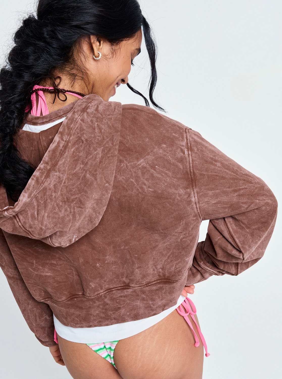 Roxy X Juicy Couture - Women's Brown Zip-Up Hoodie | Roxy