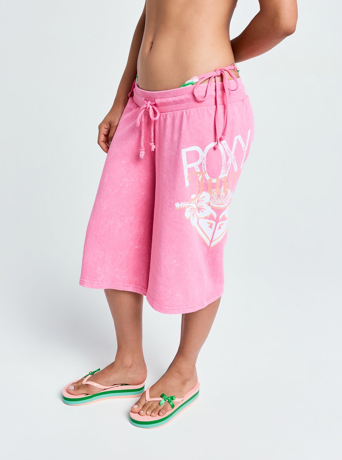 Roxy X Juicy Couture - Women's Pink Elasticated Shorts | Roxy