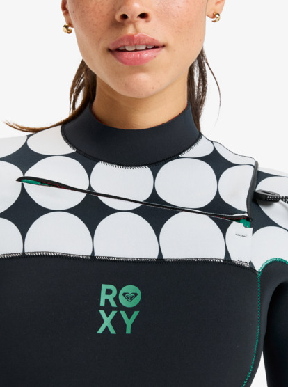 roxy, 4/3 Rise Natural - Chest Zip Wetsuit for Women, SALT CRYSTAL (scs) 4/3 Rise Natural - Chest Zip Wetsuit for Women  26BW213507