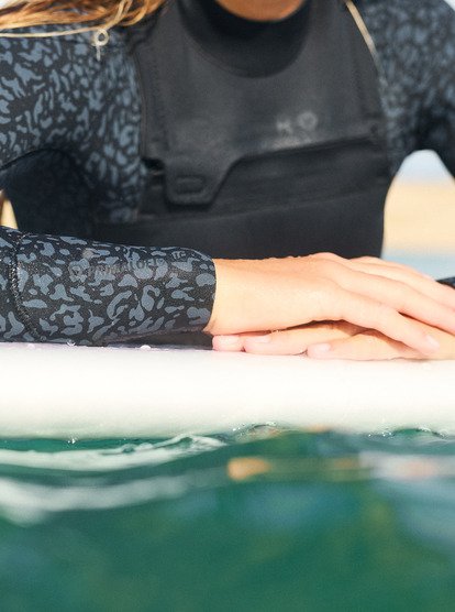 roxy, 3/2 Swell Natural - Wetsuit met een Borstrits voor Dames, ANIMAL PRINT (anm) 3/2 Swell Natural - Chest Zip Wetsuit for Women  26BW213508