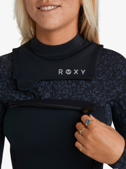 roxy, 3/2 Swell Natural - Wetsuit met een Borstrits voor Dames, ANIMAL PRINT (anm) 3/2 Swell Natural - Chest Zip Wetsuit for Women  26BW213508
