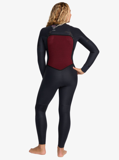 roxy, 5/4 Swell Natural - Combinaison de surf zip poitrine pour Femme, BLACK MULTI (bml) 5/4 Swell Natural - Chest Zip Wetsuit for Women  26BW213510