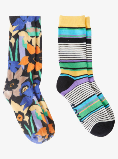 Roxy Printed - Shorty Crew Socks  ARJAA03284