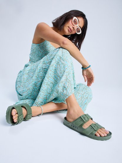 roxy, Kattie - Sliders for Women, OIL GREEN (ogn) Kattie - Sliders for Women  ARJL101228