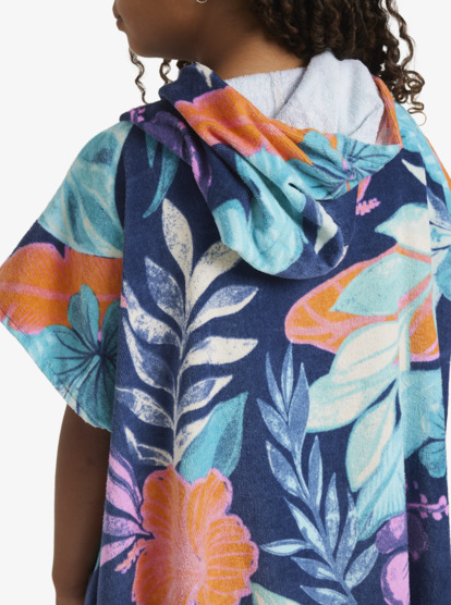 roxy, Rg Stay Magical Printed - Poncho Changing Towel for Girls, VINTAGE INDIGO TROPICAL ADVENT (byl6) Rg Stay Magical Printed - Poncho Changing Towel for Girls  ERGAA03226