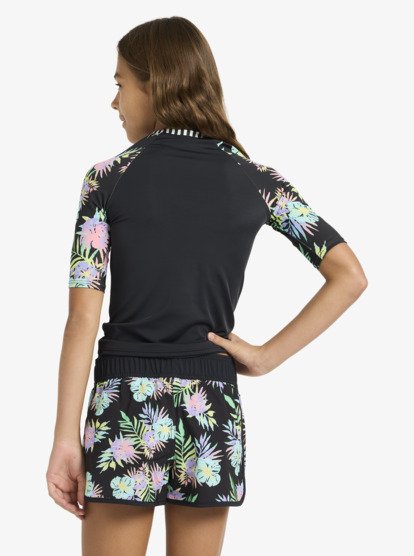 Maillot De Bain Fille Roxy Good Waves Only – Imprimé Anthracite The Moves Floral – Taille 16 Ans
