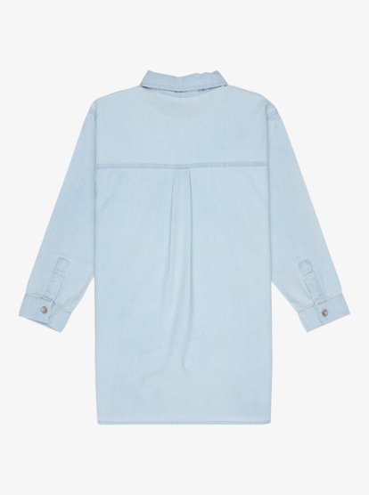 roxy, Beach Breaker - Robe chemise en jean pour Fille 4-16, LIGHT BLUE (bfg0) Beach Breaker - Long Sleeve Denim Shirt Dress for Girls 4-16  ERGDD03002