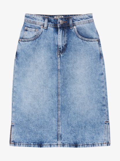 Glossy Candy - Midi Length Denim Skirt for Girls 4-16  ERGDK03004