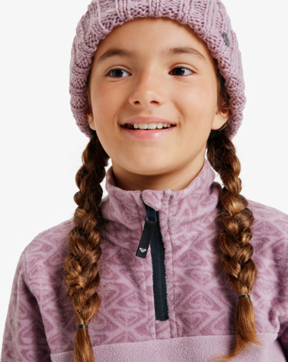roxy, Whitecamp Half Zip - Technisches Fleece für Mädchen 8-16, DISCREET MAUVE ROXYGRAM TONAL (mgq1) Whitecamp Half Zip - Technical Fleece for Girls 8-16  ERGFT03945