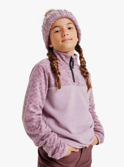 roxy, Whitecamp Half Zip - Technisches Fleece für Mädchen 8-16, DISCREET MAUVE ROXYGRAM TONAL (mgq1) Whitecamp Half Zip - Technical Fleece for Girls 8-16  ERGFT03945