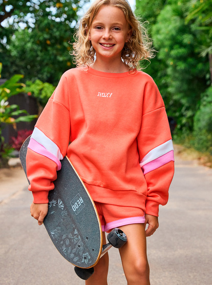 Active Teenager - Crew Neck Sweatshirt for Girls 4 - 16  ERGFT03997