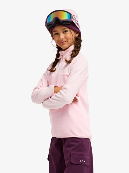 roxy, Alabama - Technical Mid Layer for Girls 8-16, TRUE BLACK BIG FLOWER (kvj2) Alabama - Technical Mid Layer for Girls 8-16  ERGFT04011