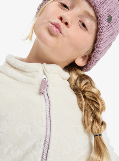 roxy, Igloo - Technical Mid Layer for Girls 8-16, WHISPER WHIT BIG FLOWER EMBOSS (wcf5) Igloo - Technical Mid Layer for Girls 8-16  ERGFT04013