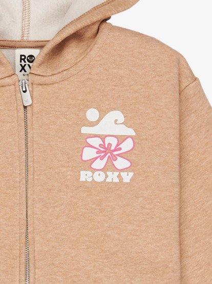 roxy, Surf Feeling Zipped Brushed - Zip Hoodie for Girls 4-16, BROS HEATHER (cldh) Surf Feeling Zipped Brushed - Zip Hoodie for Girls 4-16  ERGFT04020