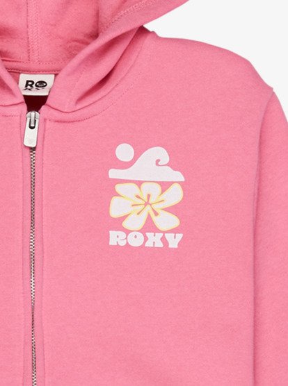roxy, Surf Feeling Zipped Brushed - Sweatshirt com capuz e fecho para raparigas 4-16, PINK COSMOS (mlb0) Surf Feeling Zipped Brushed - Zip Hoodie for Girls 4-16  ERGFT04020