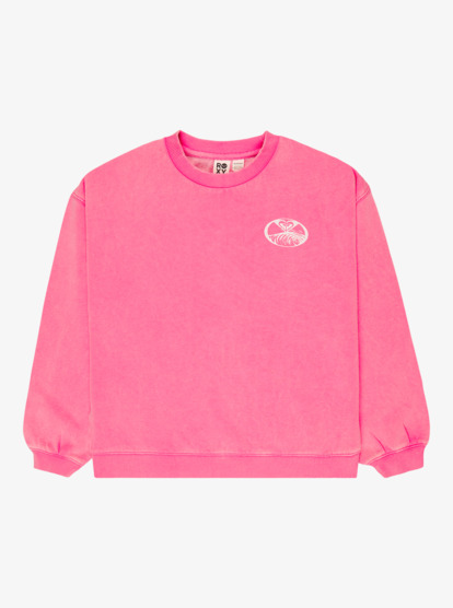 roxy, Lineup Brushed - Übergroßes Sweatshirt für Mädchen 4-16, PINK COSMOS (mlb0) Lineup Brushed - Oversized Sweatshirt for Girls 4-16  ERGFT04021
