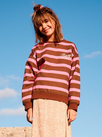 Little Things - Relaxed Striped Sweatshirt for Girls 4-16  ERGFT04023