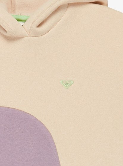 roxy, Remember The Name - Sweatshirt com capuz com blocos de cor para raparigas 4-16, PARCHMENT (tec0) Remember The Name - Colour Block Hoodie for Girls 4-16  ERGFT04032