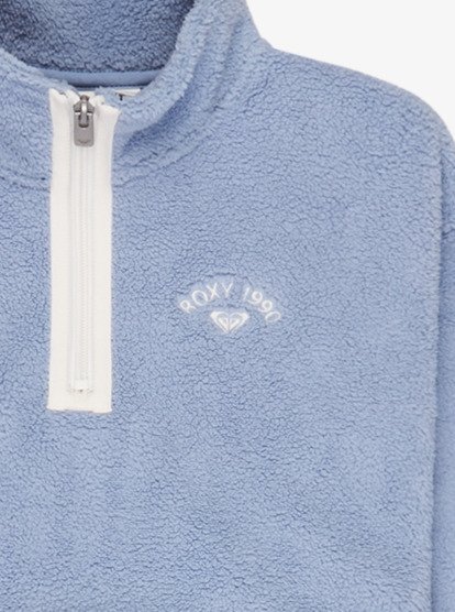 roxy, Lucky - Half Zip Polar Fleece for Girls 4-16, BLUE BLIZZARD (bkj0) Lucky - Half Zip Polar Fleece for Girls 4-16  ERGPF03083