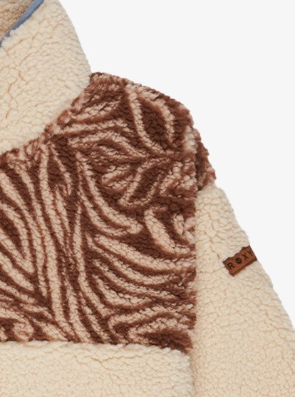 roxy, For The Homies - Full Zip Fleece for Girls 4-16, PARCHMENT (tec0) For The Homies - Full Zip Fleece for Girls 4-16  ERGPF03085